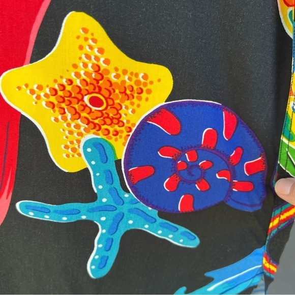 Vintage Polo Ralph Lauren Caldwell Koi Fish Button Down Tropical XL Viscose FLAW - Picture 9 of 16